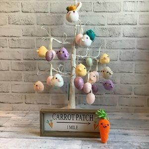 Wood Carrot Patch Easter Sign
